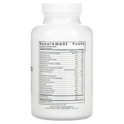 Vital Nutrients, Multi-Nutrients Citrate/Malate (Without Copper & Without Iron), 180 Vegetarian Capsules