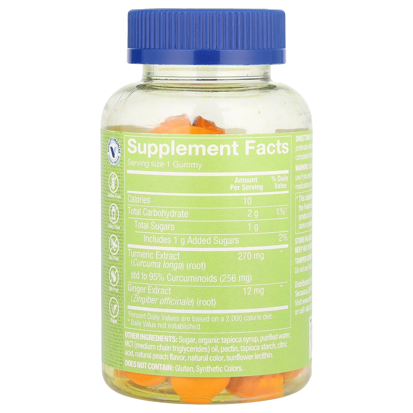 The Vitamin Shoppe, Turmeric Gummies, Peach, 60 Gummies