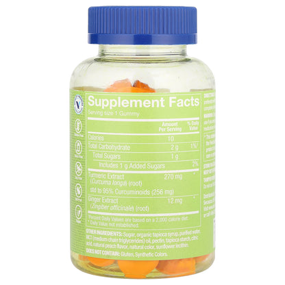 The Vitamin Shoppe, Turmeric Gummies, Peach, 60 Gummies
