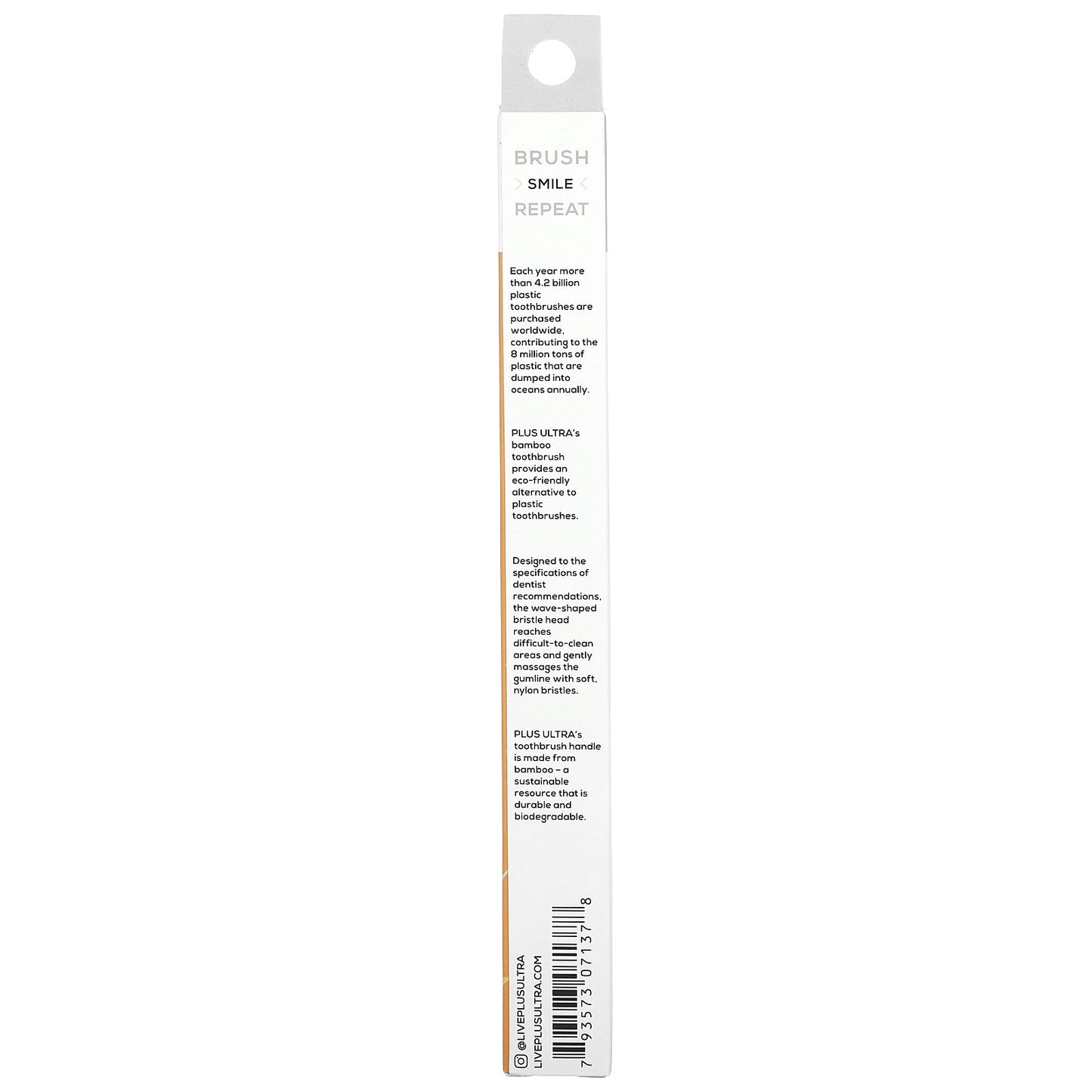 Plus Ultra, Bamboo Toothbrush, +>XO, Adult, Soft, 1 Toothbrush