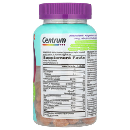 Centrum, Women Multigummies, Tropical Fruit, 100 Gummies