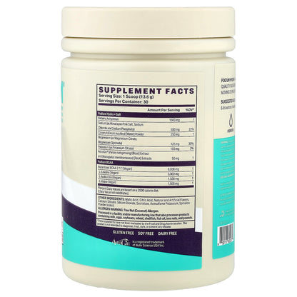 Podium Nutrition, Hydro & Salt 2025 + BCAA, Blue Razz Slushie, 14.39 oz (408 g)