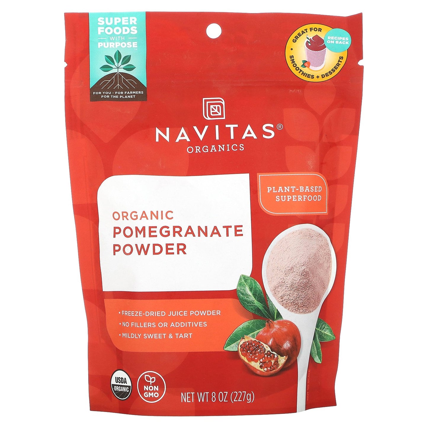 Navitas Organics, Organic Pomegranate Powder, 8 oz (227 g)