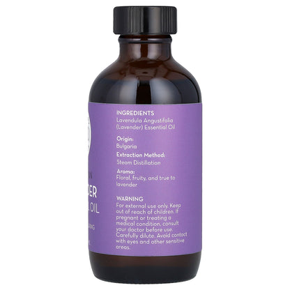 Pure Body Naturals, Essential Oil, Bulgarian Lavender, 4 fl oz (118 ml)