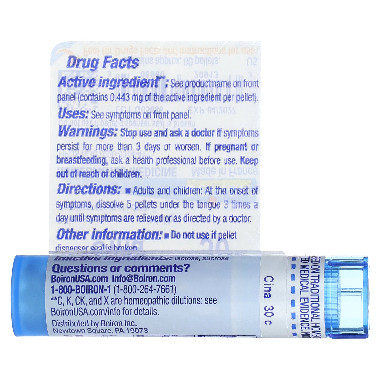 Boiron, Cina, 30C, Calm Remedy, Approx 80 Pellets