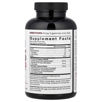 Force Factor, Total Beets® Gummies, Blood Pressure Support, Berry, 60 Gummies