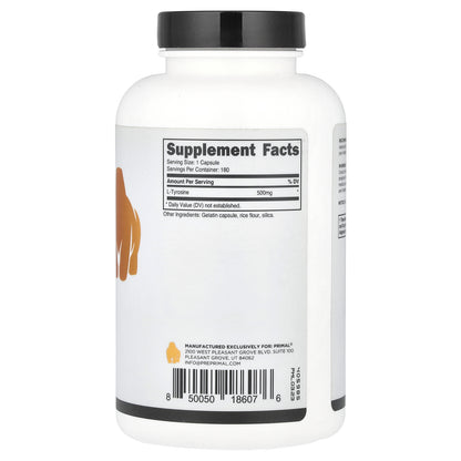 PrePrimal, L-Tyrosine, 500 mg , 180 Capsules