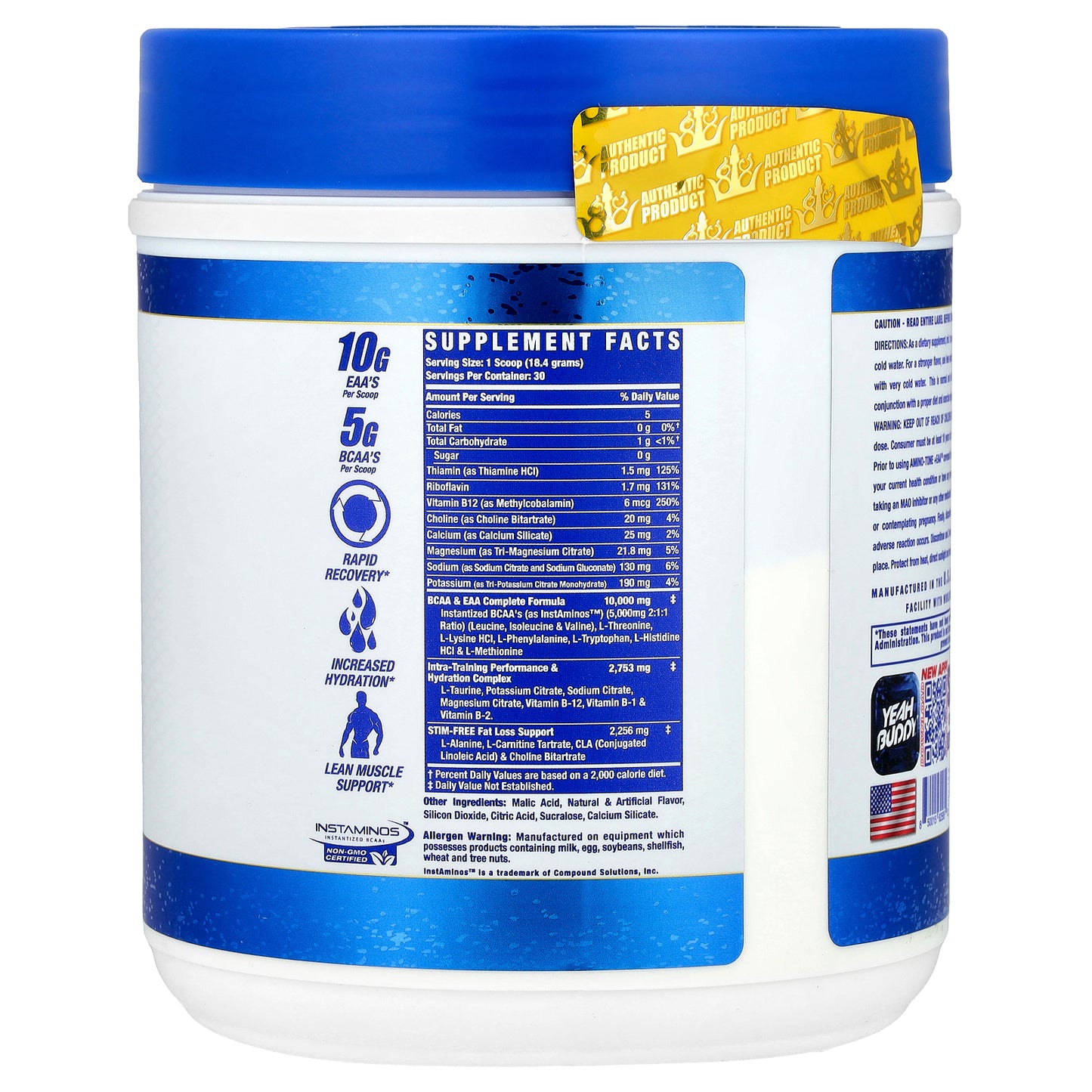 Ronnie Coleman, Signature Series, Amino Tone + EAA™, Pina Colada, 1.2 lb (551 g)