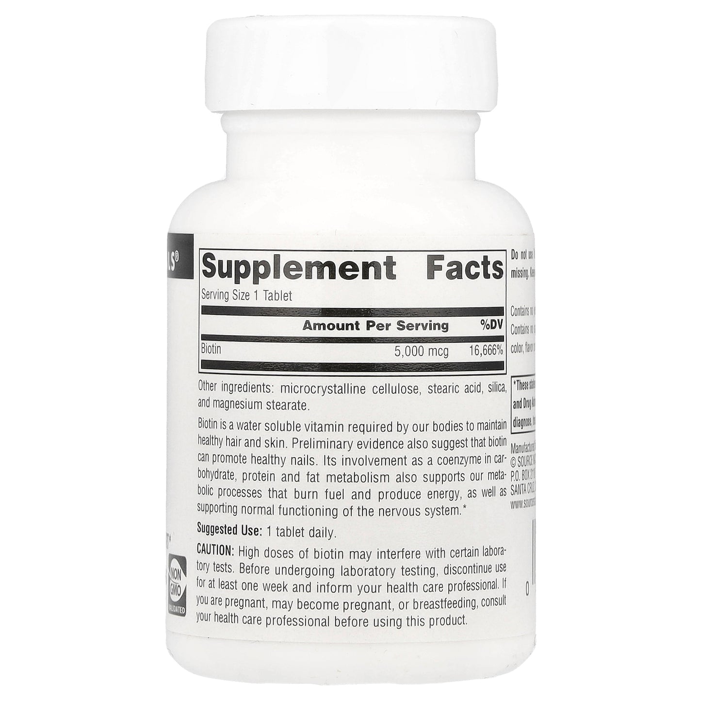 Source Naturals, Biotin, 5,000 mcg , 60 Tablets