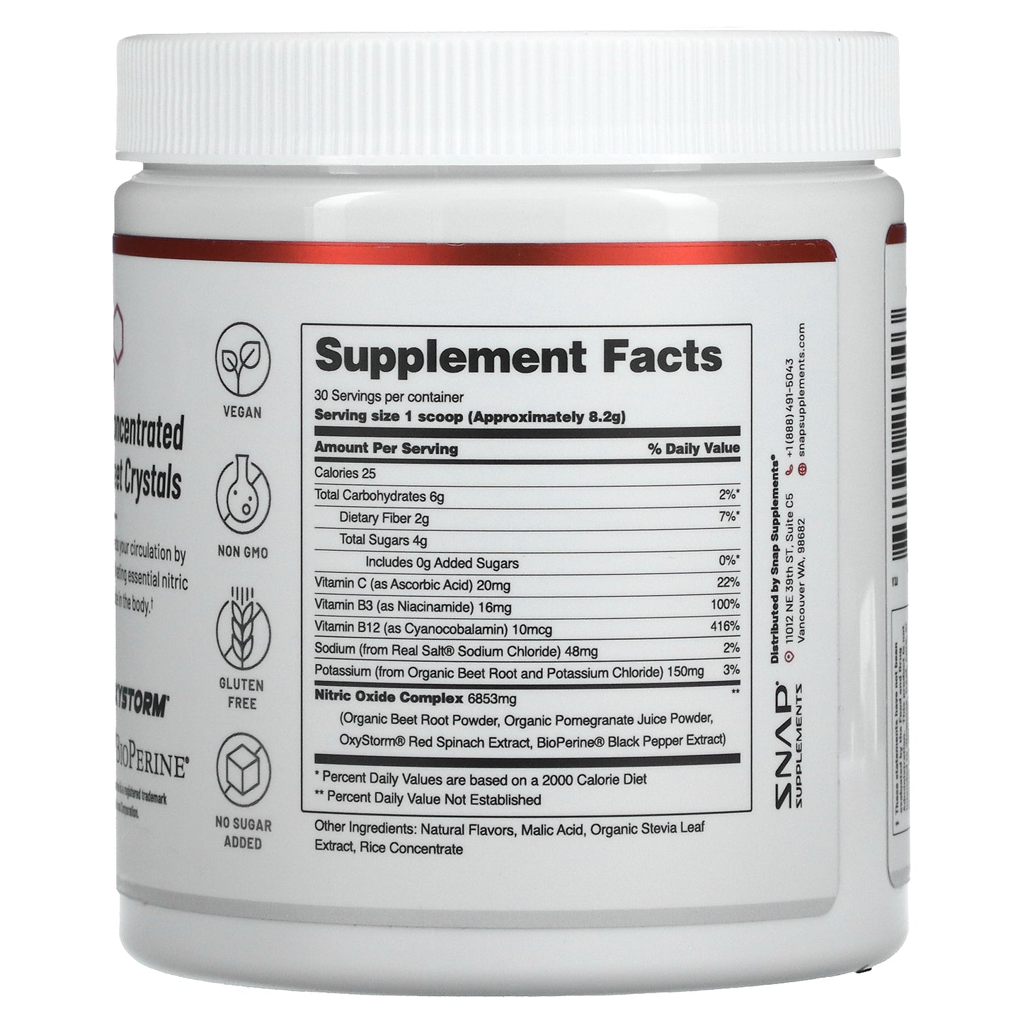 Snap Supplements, Nitric Oxide, Cherry-Lime, 8.8 oz (250 g)