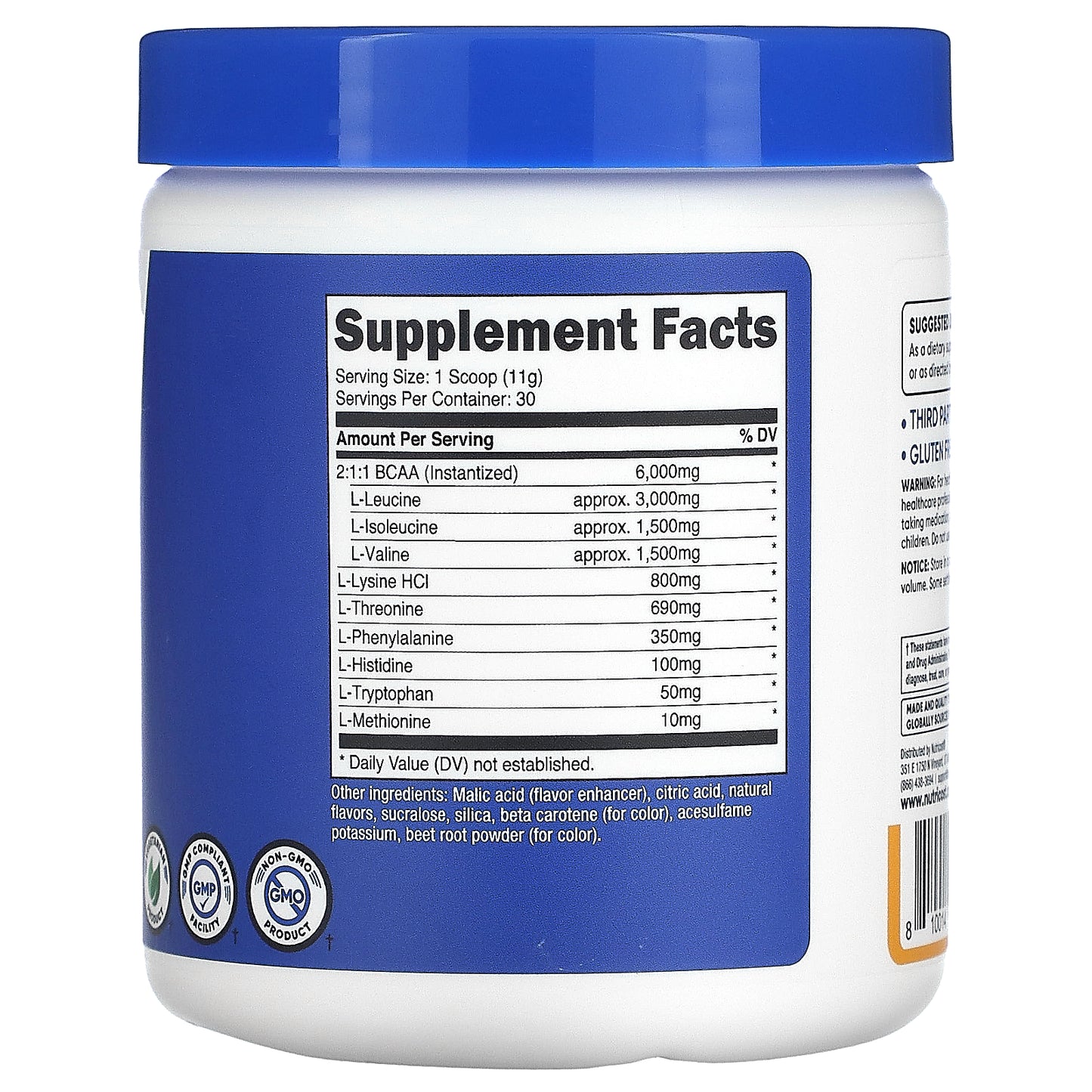 Nutricost, Performance, EAA Powder, Peach Mango, 11.8 oz (330 g)
