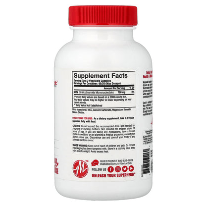 Metabolic Nutrition, NMN, 60 Capsules (350 mg per Capsule)