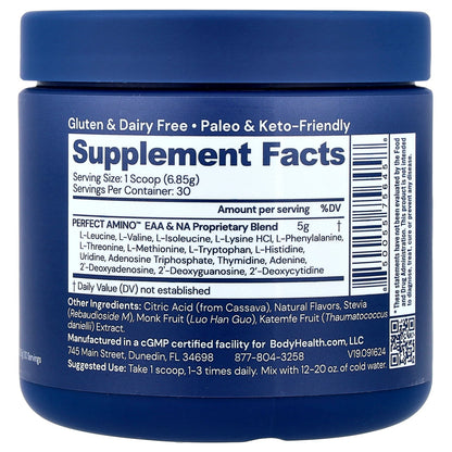 BodyHealth, Perfect Amino™, Lemon Lime, 7.25 oz (205.5 g)