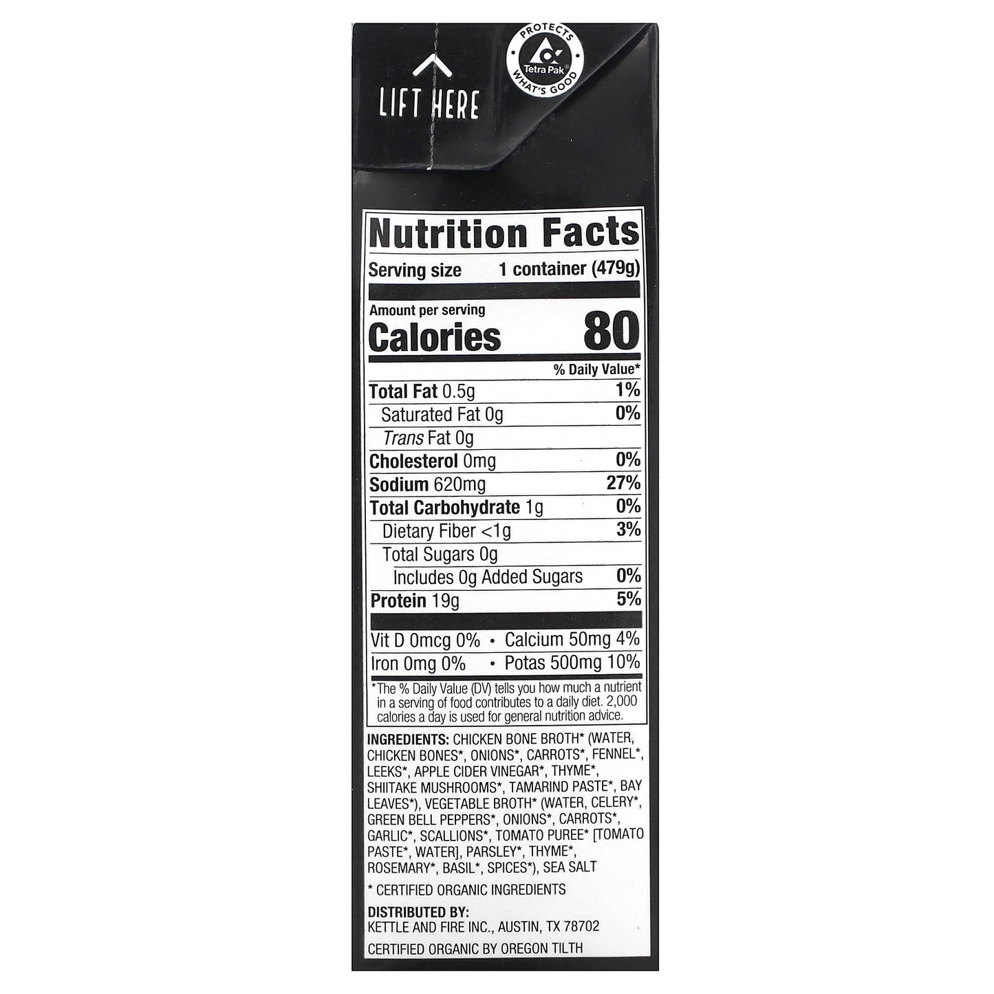 Kettle & Fire, Bone Broth, Classic Chicken, 16.9 oz (479 g)