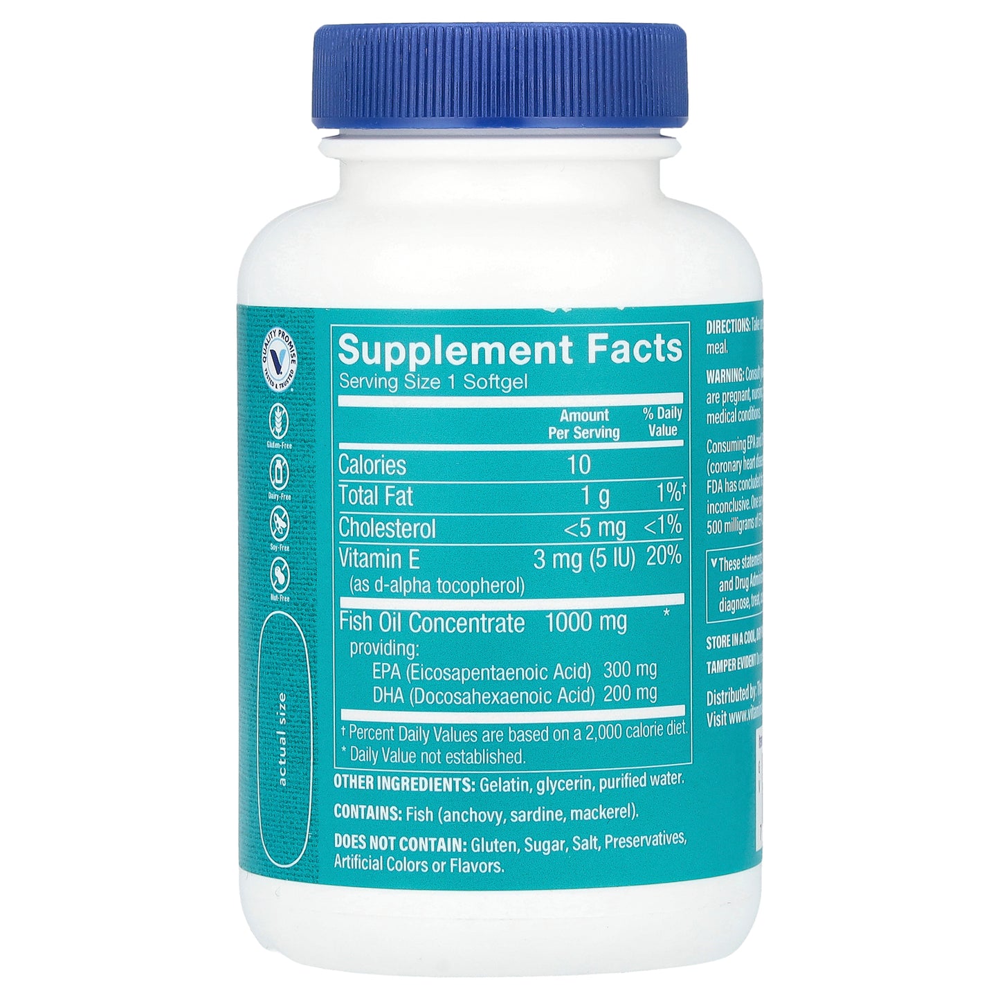 The Vitamin Shoppe, Omega-3 Fish Oil, 1,000 mg, 60 Softgels