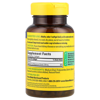 Nature Made, Magnesium, 250 mg, 90 Softgels