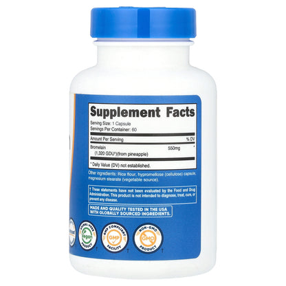 Nutricost, Bromelain, 550 mg , 60 Capsules