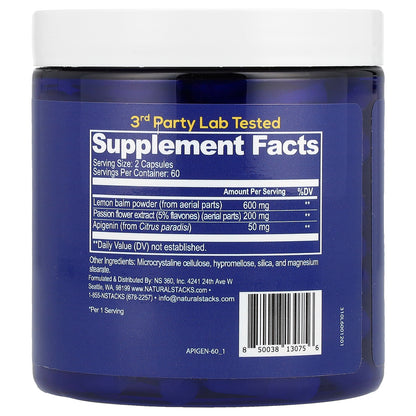 Natural Stacks, Apigenin+, 120 Vegan Capsules