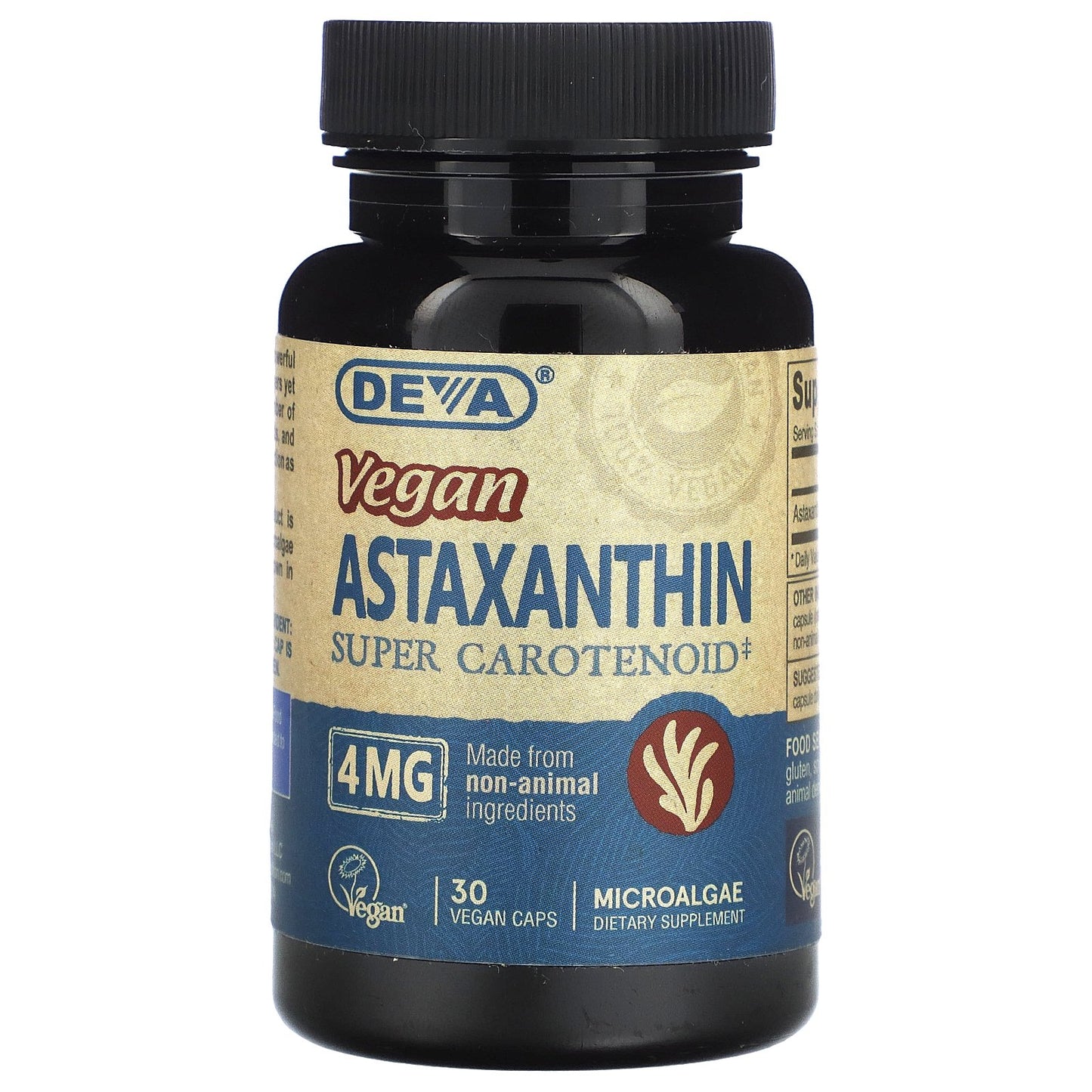 Deva, Vegan Astaxanthin, 4 mg, 30 Vegan Caps