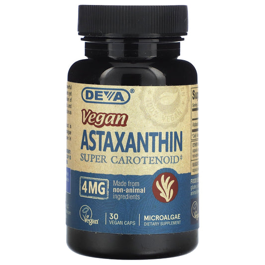 Deva, Vegan Astaxanthin, 4 mg, 30 Vegan Caps