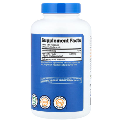 Nutricost, Nopal Cactus, 180 Capsules (666 mg per Capsule)