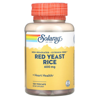 Solaray, Red Yeast Rice, 600 mg, 120 VegCaps