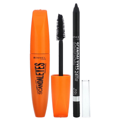 Rimmel London, Scandal'Eyes, Mascara with Waterproof Kohl Kajal Eyeliner, 003 Extreme Black, 2 Piece Set