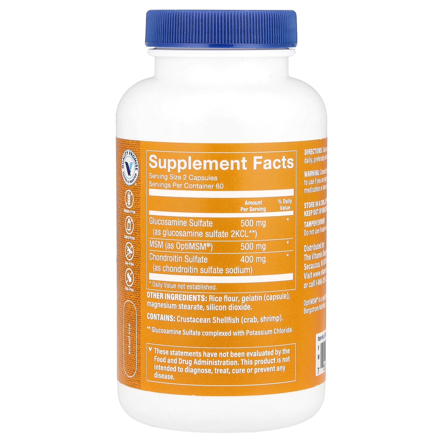 The Vitamin Shoppe, Glucosamine Chondroitin MSM, 120 Capsule