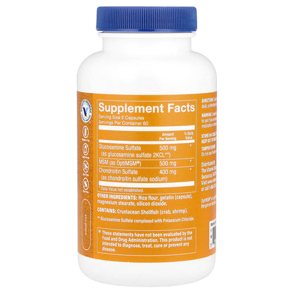 The Vitamin Shoppe, Glucosamine Chondroitin MSM, 120 Capsule