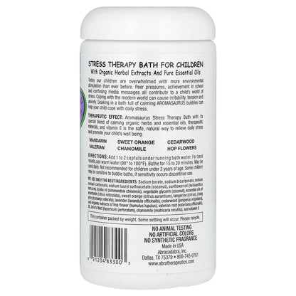 Abra Therapeutics, Aromasaurus Stress, Aroma Therapy Bubble Bath For Children, 20 oz (566 g)