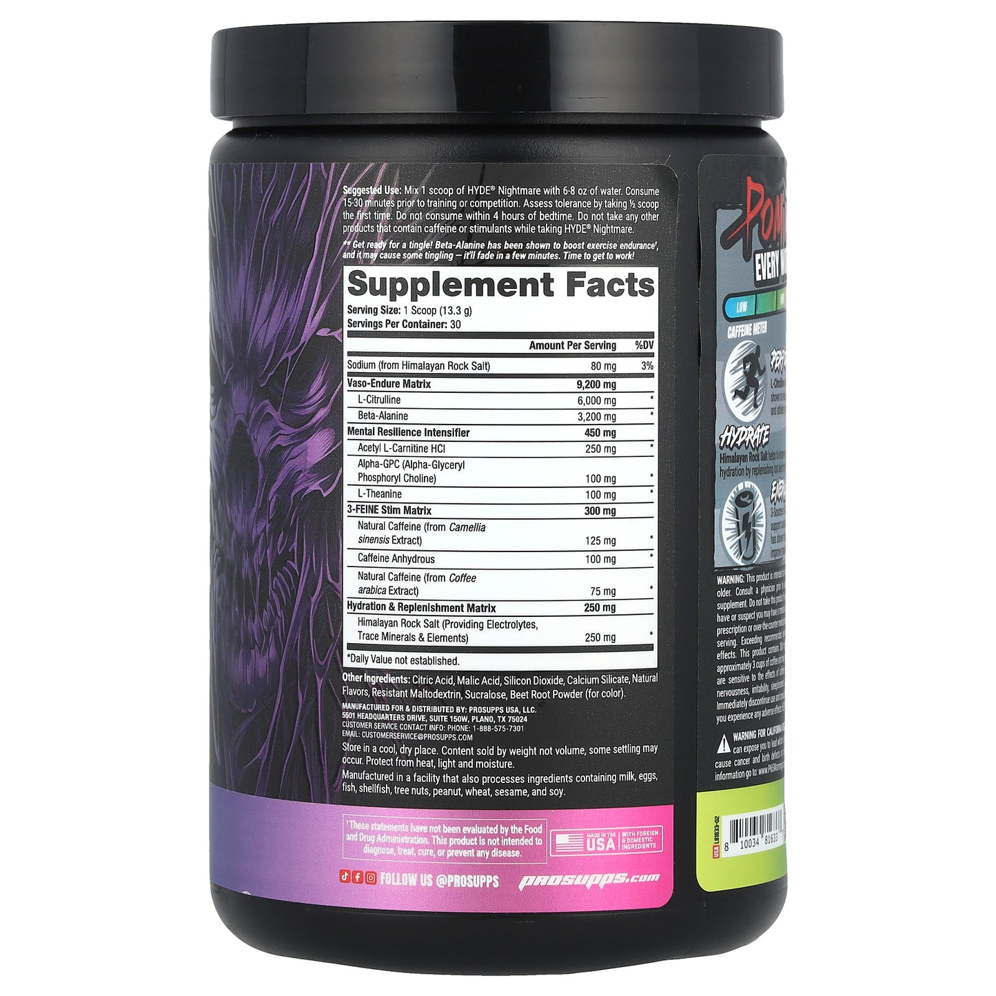 ProSupps, HYDE® Nightmare, Intense Energy Pre-Workout, Jawbreaker, 14.07 oz (399 g)