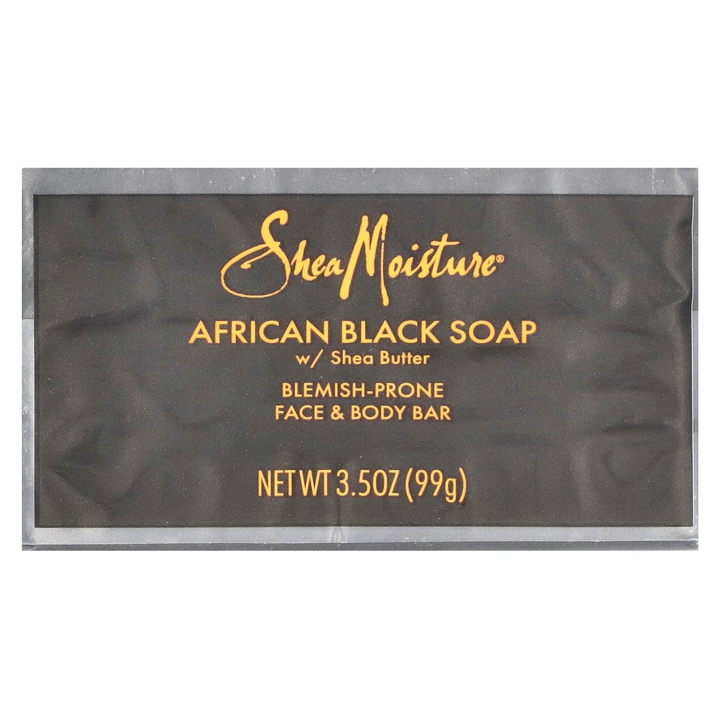 SheaMoisture, African Black Bar Soap with Shea Butter, Blemish Prone Face & Body, 3.5 oz (99 g)