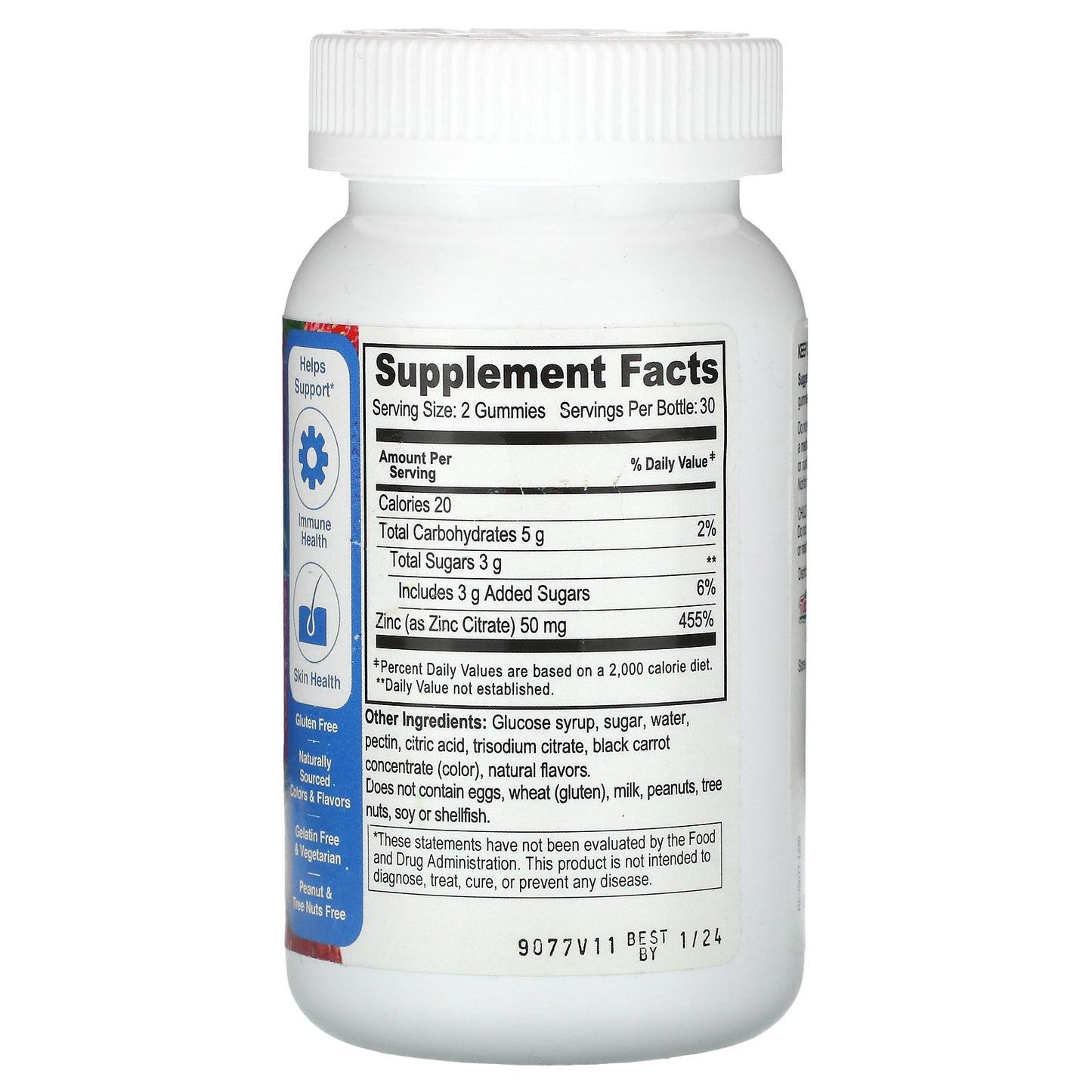 Doctor's Finest, Zinc Gummies, Berry, 60 Gummies (25 mg Per Gummy)