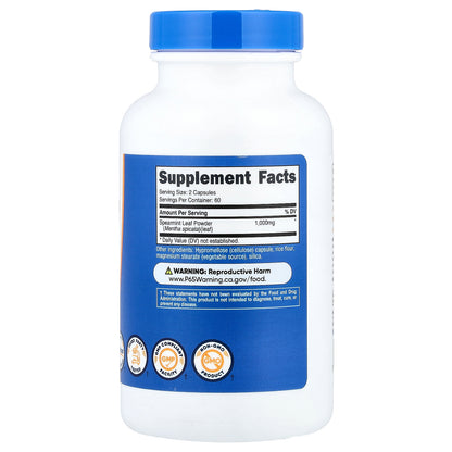 Nutricost, Spearmint Leaf, 120 Capsules (500 mg per Capsule)