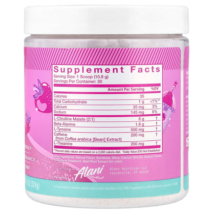 Alani Nu, Pre-Workout, Pink Slush, 11.4 oz (324 g)
