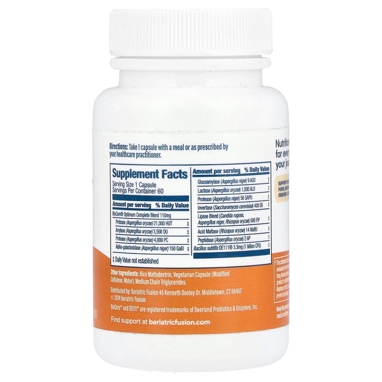 Bariatric Fusion, Digestive Support , 60 Capsules