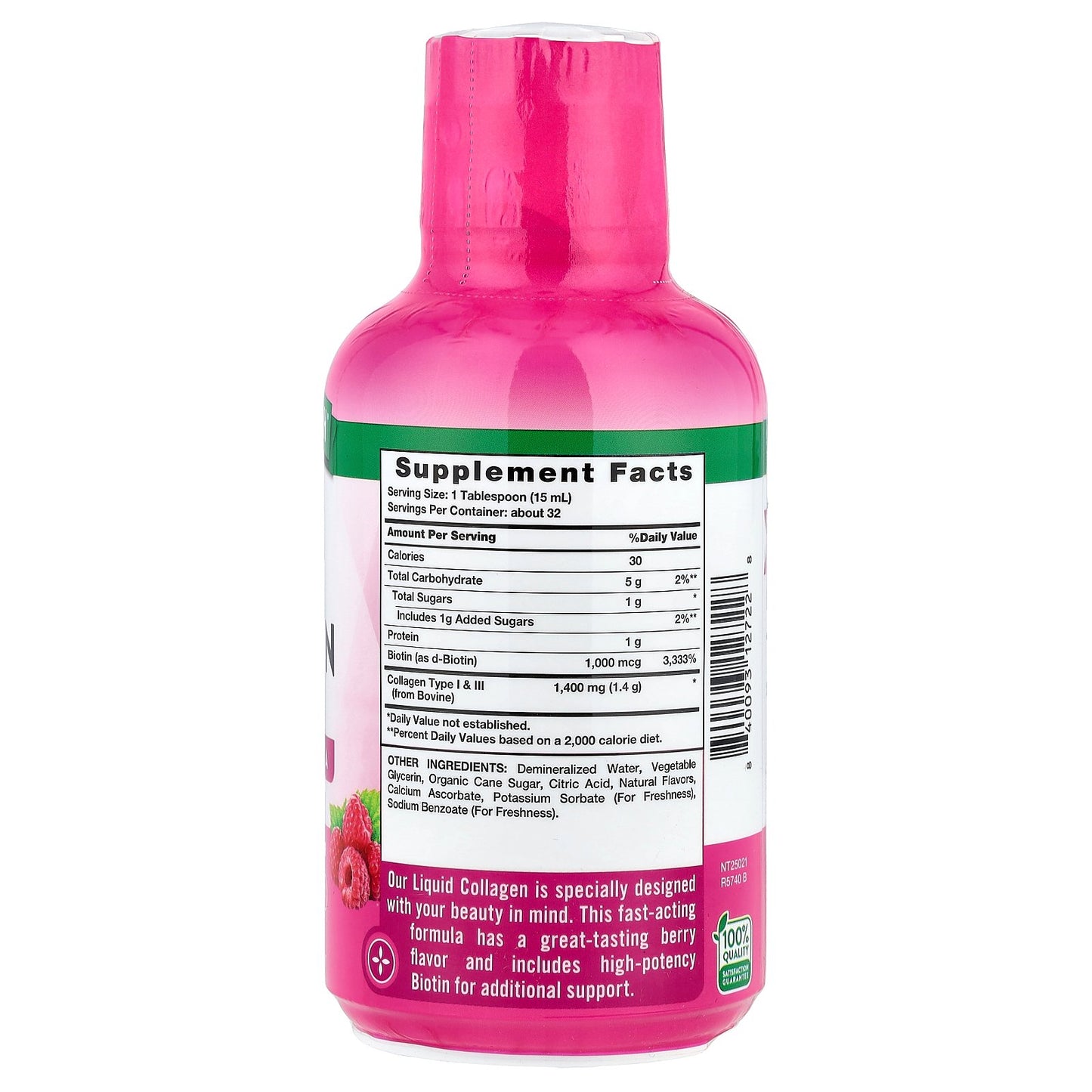 Nature's Truth, Premium Liquid Collagen With Biotin, Delicious Berry, 16 fl oz (473 ml)