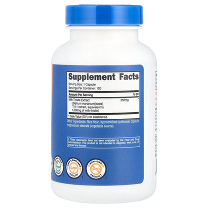 Nutricost, Milk Thistle, 1,000 mg, 120 Capsules