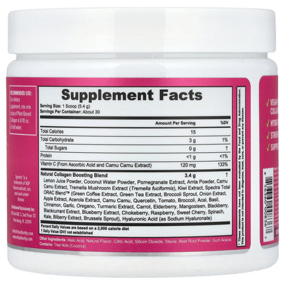 Vitauthority, Plant Based Collagen Booster, Natural Pink Lemonade , 5.72 oz (162 g)