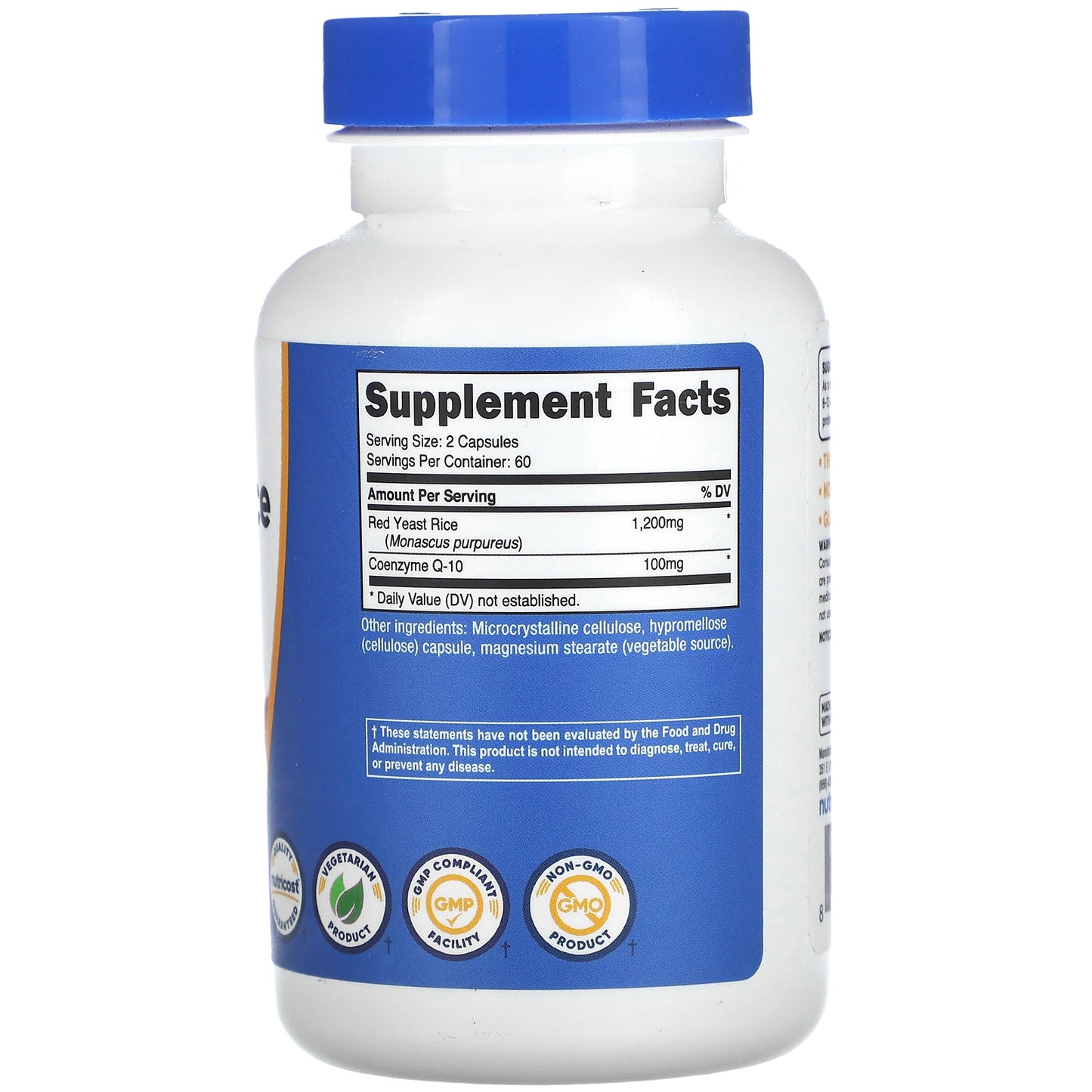 Nutricost, Red Yeast Rice With CoQ10, 120 Capsules