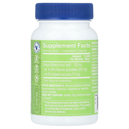 The Vitamin Shoppe, Ginkgo Biloba Extract, 120 mg , 60 Vegetable Capsules