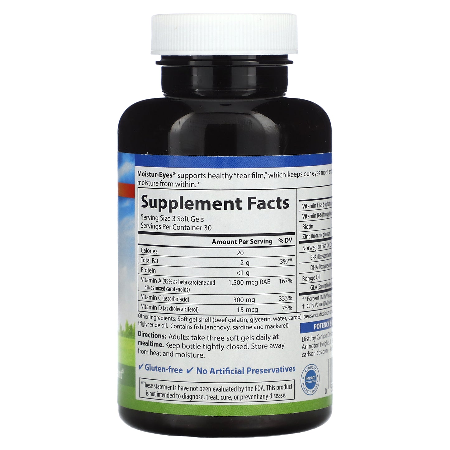 Carlson, Moistur-Eyes, 90 Soft Gels