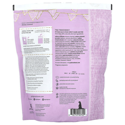 Grab Green, Baby, Laundry Detergent Pods, Dreamy Rosewood with Essential Oils, 5+ Months, 50 Loads, 1.76 lbs (800 g)