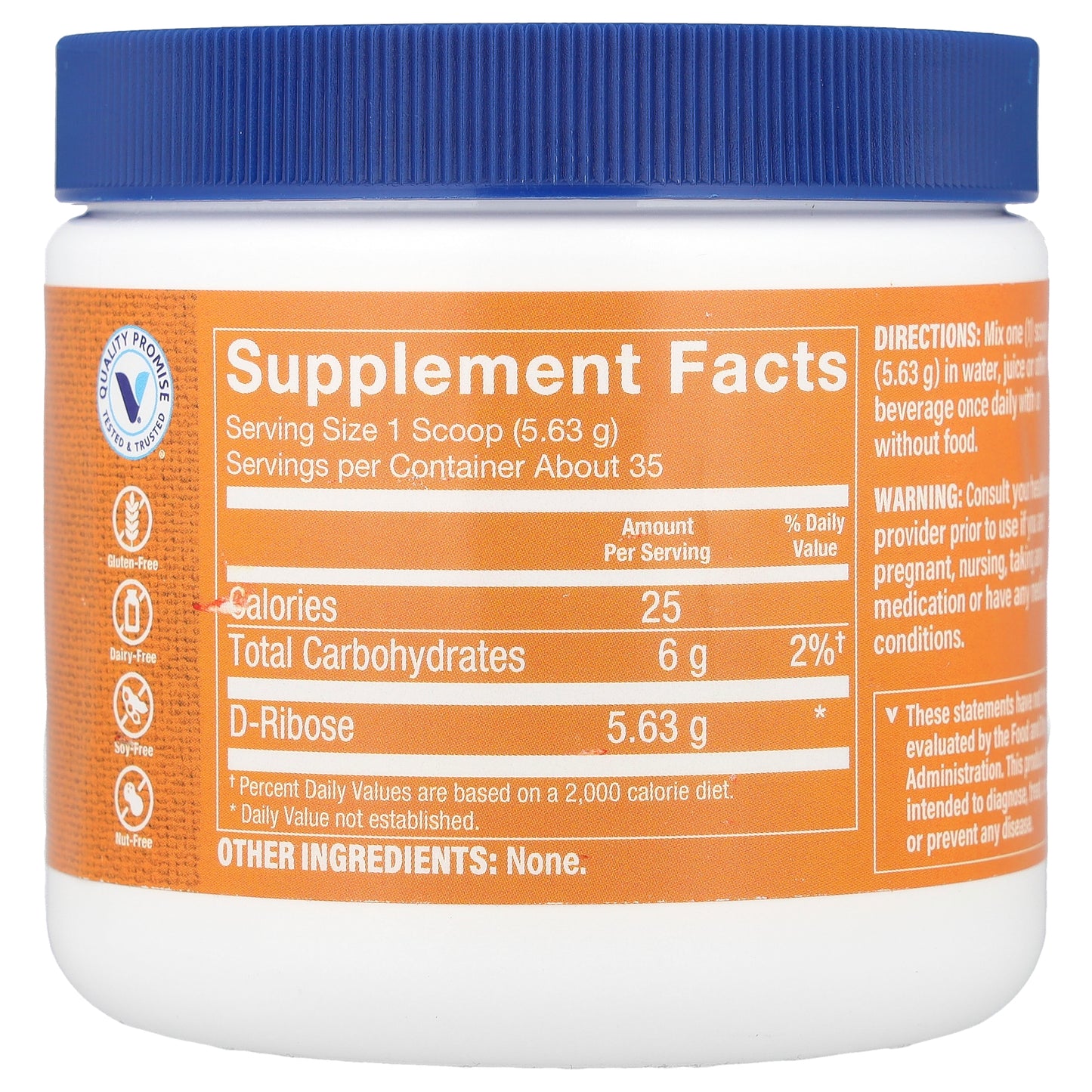 The Vitamin Shoppe, D-Ribose Powder , 7.05 oz (200 g)