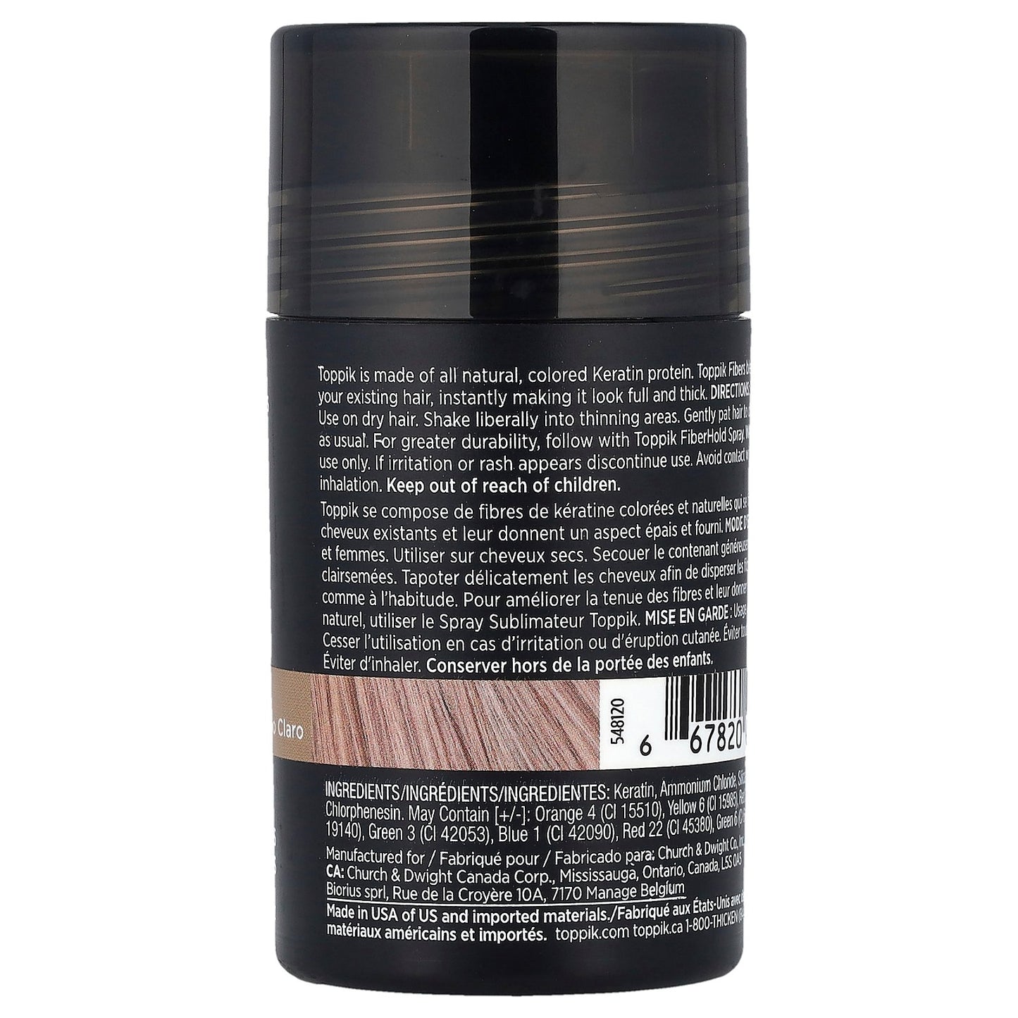 Toppik, Hair Building Fibers, Light Brown, 0.42 oz (12 g)