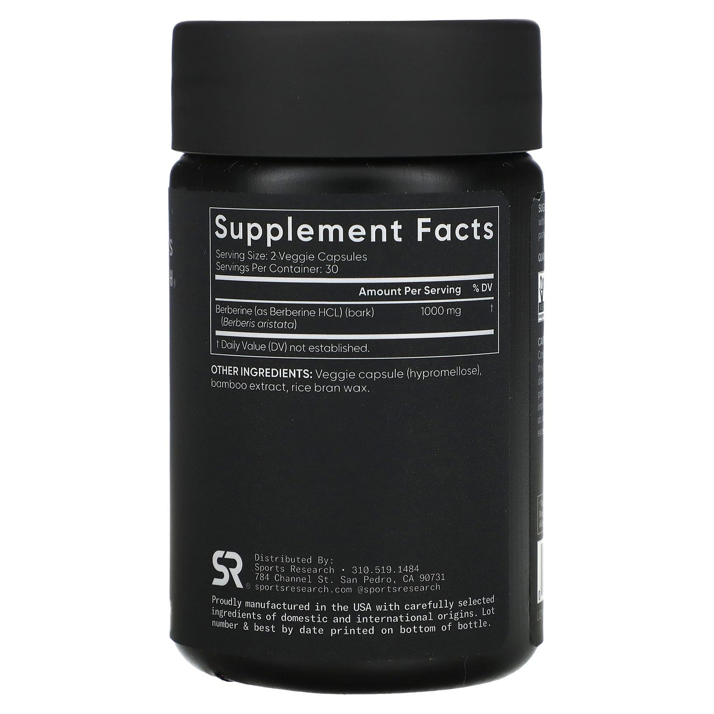 Sports Research, Berberine, 60 Veggie Capsules (500 mg per Capsule)