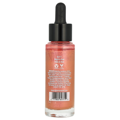 Black Radiance, Liquid Radiance Highlighter, 9311 Weight in Rose, 1 fl oz (30 ml)