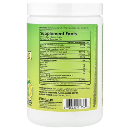 Fit & Lean, Amino Hydration, Citrus Lime, 12.1 oc (342 g)
