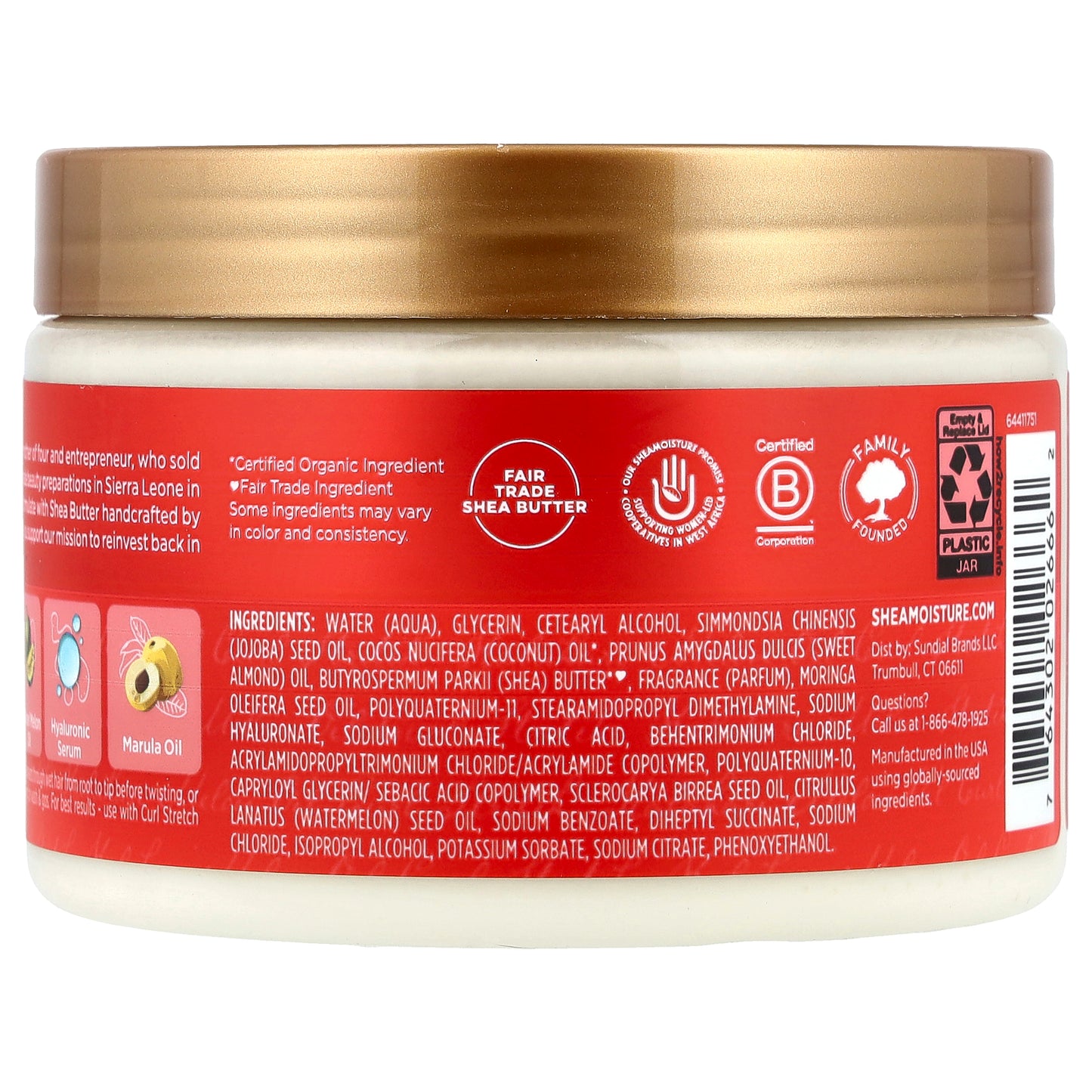 SheaMoisture, Curl Stretch Multi-Tasking Volume Cream, For Type 4 Hair, Kalahari Melon Oil, 11 fl oz (325 ml)