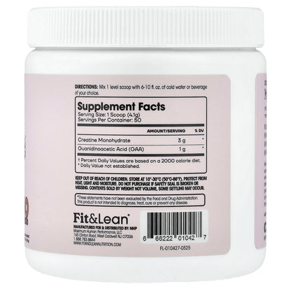 Fit & Lean, My Lean Creatine™, Unflavored , 7.2 oz (205 g)